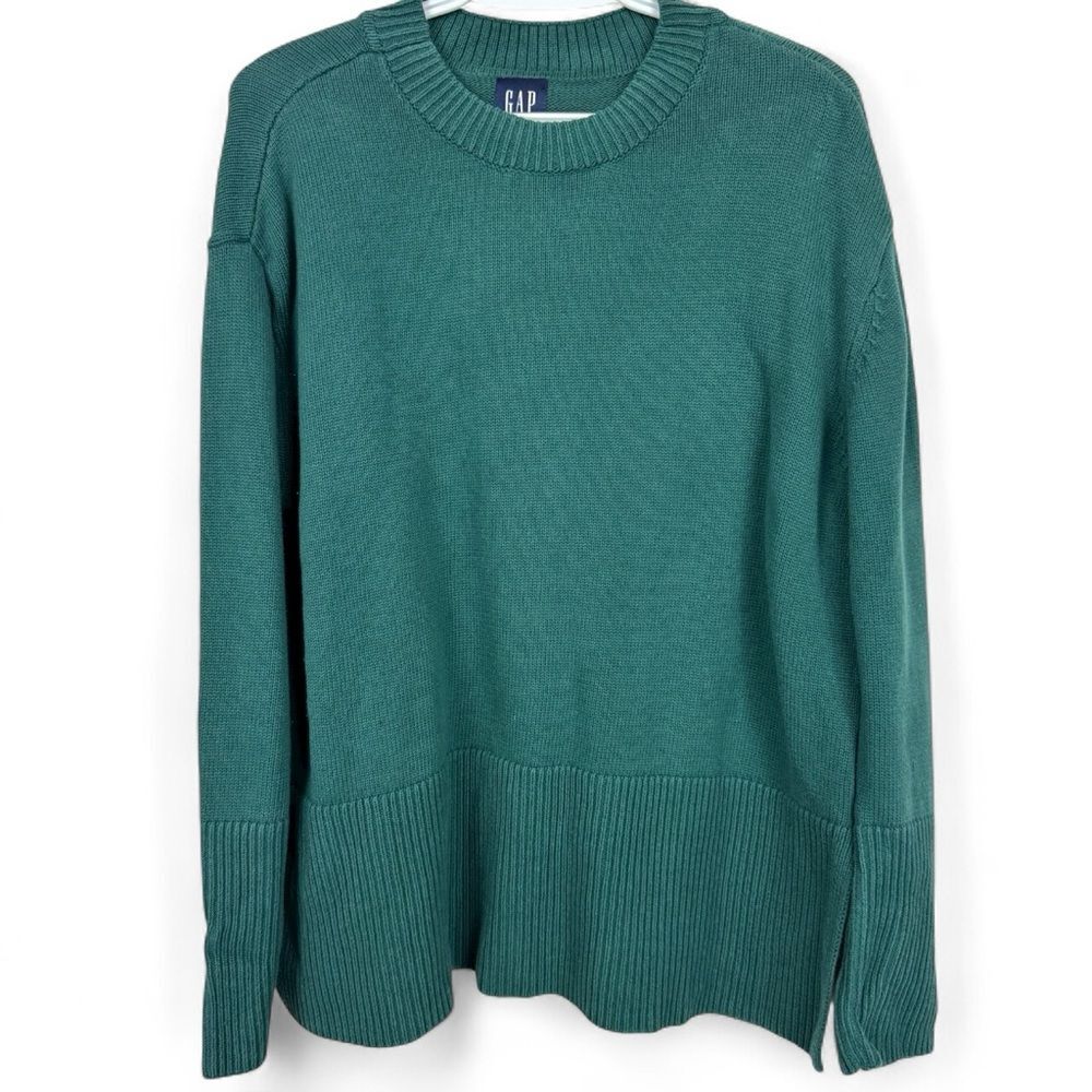 GAP Green Cotton Crewneck Sweater Sz L